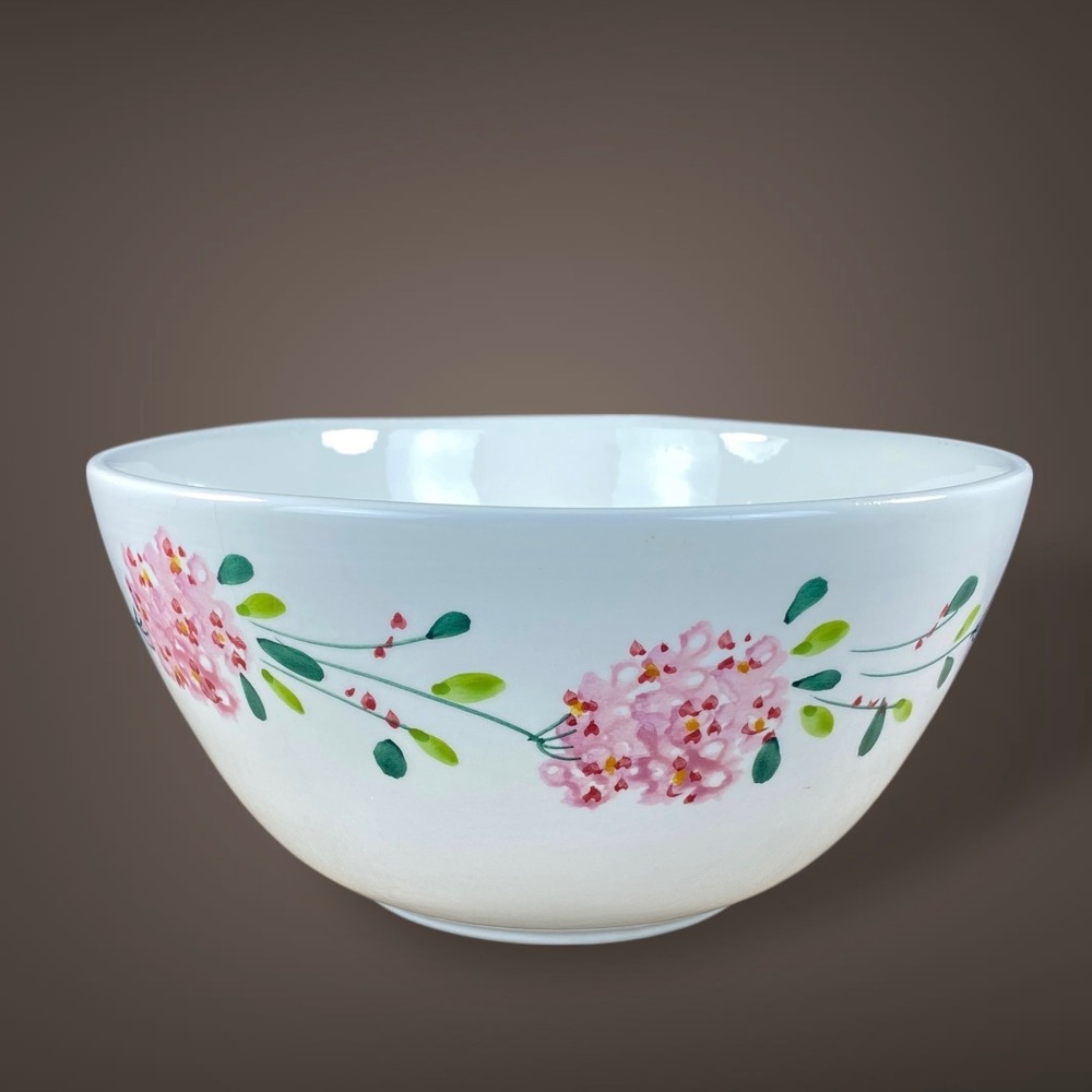 Vintage‎ Pizzato Hand Painted Italian White Art Glass Bowl 9 Inch 1980s - 2000s - Picture 8 of 9